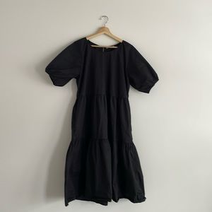 Everlane Tiered Black Cotton Dress, Size 14, Gently Used!!!